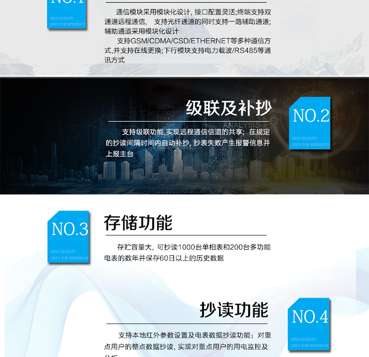 智能載波抄表集中器
&nbsp;&nbsp;&nbsp;&nbsp;&nbsp;&nbsp; 智能載波抄表集中器是完全符合《電力用戶用電信息采集系統功能規范》等國網標準，是低壓電力線集中抄表的主要設備。